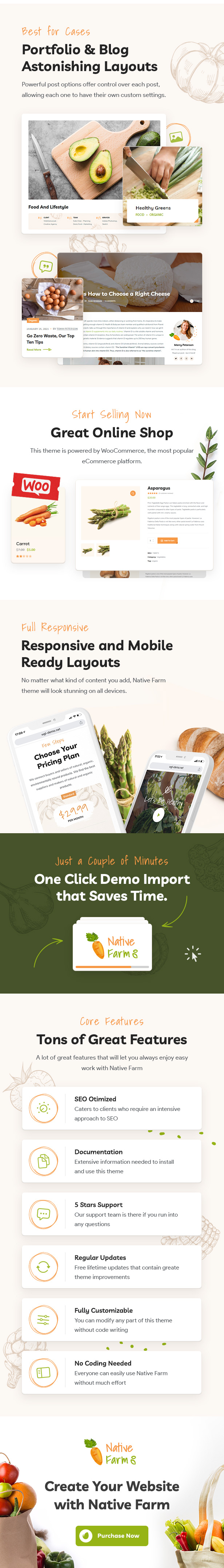 NativeFarm - Organic & Healthy Food WordPress Theme - 2