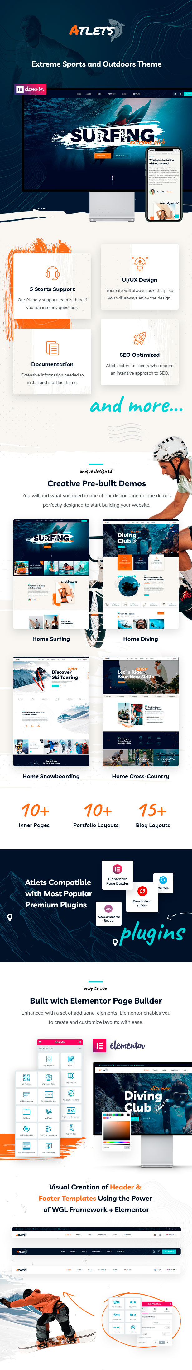Atlets - Extreme and Outdoors WordPress Theme - 1